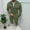 Men's Slim Fit Fashion Jacket Set