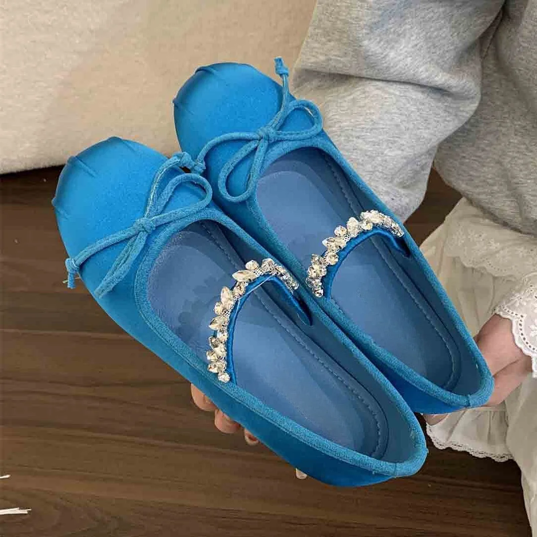 Breakj Breakj Height Raised Small Silk Satin Single Shoes Women 2025 New Spring And Autumn French Retro Ballet Style Thick-Soled Mary Treasure Shoes