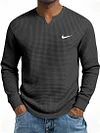 Men's Casual All-Match Waffle Long Sleeve