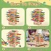 Game Math Educational Toy Wooden Board Game, 42 Colorful Sticks Dice, for Kids Ages 3 4 5 6