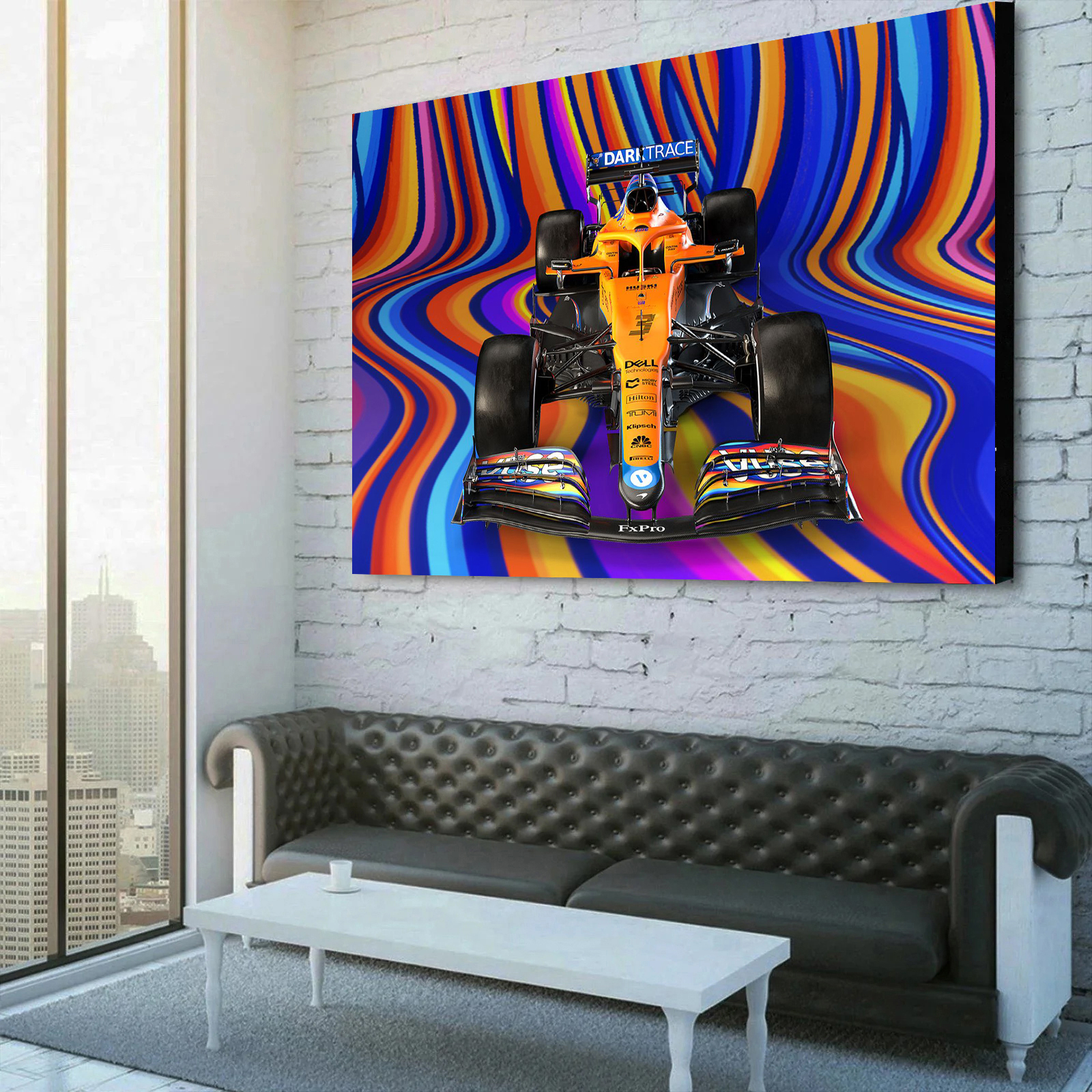 MCL35M 2021 Abu Dhabi GP Vuse Livery Canvas Wall Art 