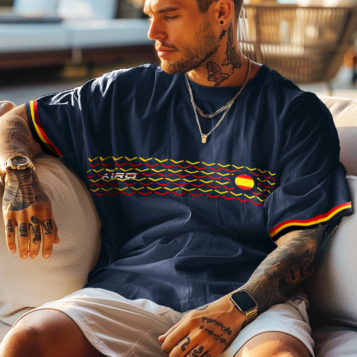 Unisex Vintage Spain Football Oversized Y2k T-shirt