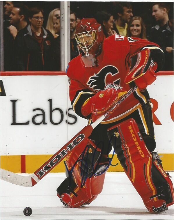 Calgary Flames Jonas Hiller Autographed Signed 8x10 NHL Photo Poster painting COA D