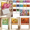 2027 New DIY Diamond Painting Flower Little Girl Wall Calendar Kit 12-Month Flip Calendar Design Home Decor