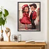 >SALE<5D DIY Full Round Drill Diamond Painting Cute Couple Home Decor Art 30x40cm