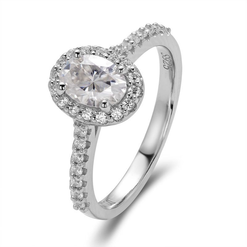 Moissanite Diamonds 1ct Oval Cut Rings