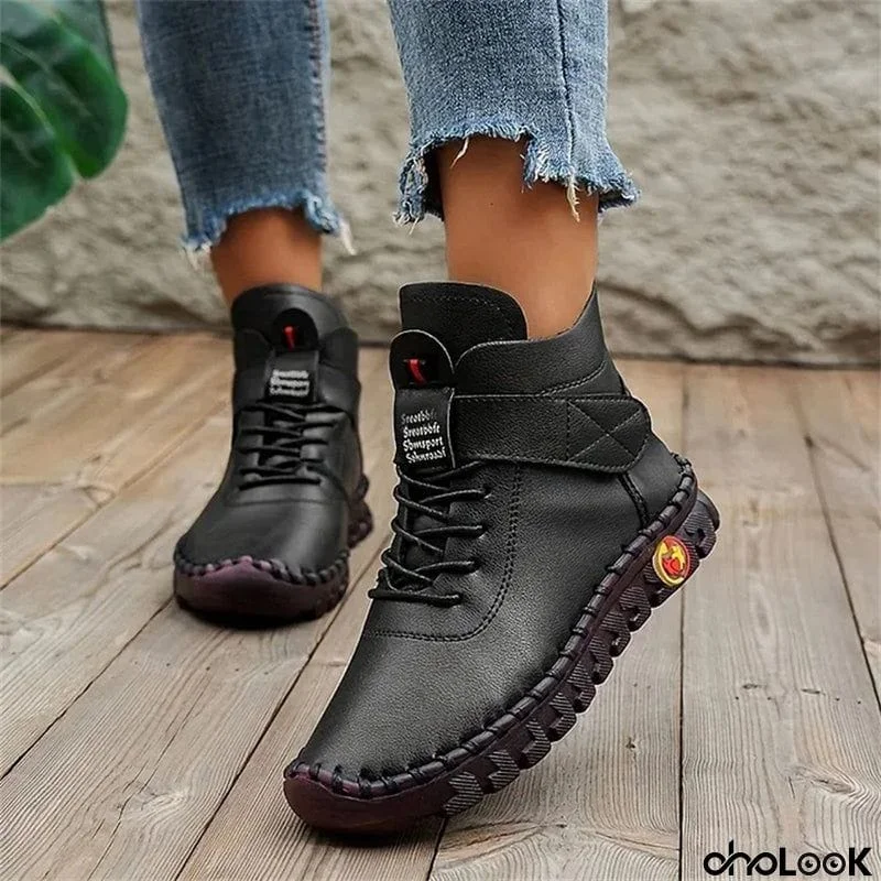 Casual Fur Lined Winter High Top Ankle Boots for Women