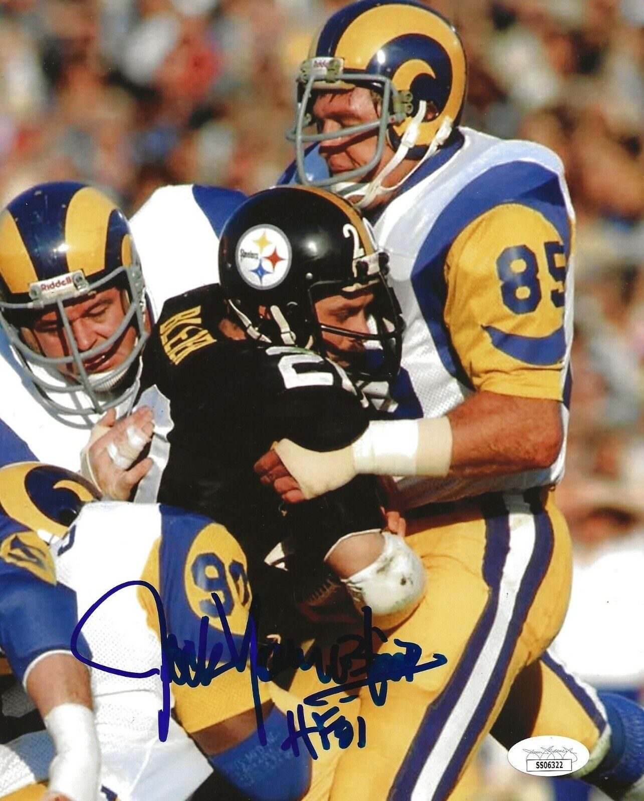 Jack Youngblood signed LA Los Angeles Rams 8x10 Photo Poster painting autographed HOF JSA