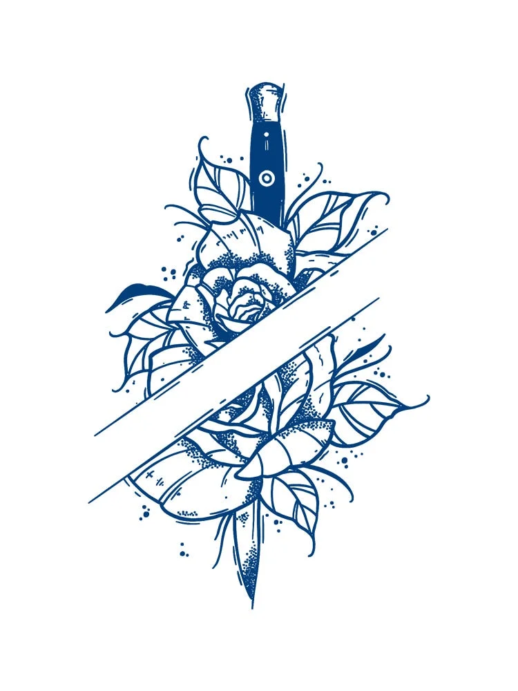 KT1-50 cross-border semi-permanent herbal juice tattoo sticker flower arm clavicle non-reflective simulation tattoo size pattern