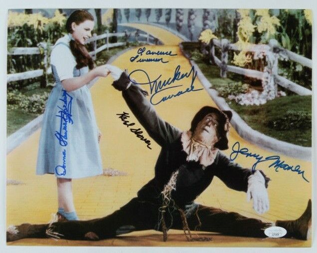 The Wizard of Oz 11x14 Movie Photo Poster painting Signed By ~5~ Lollipop Guild Munchkin Actors