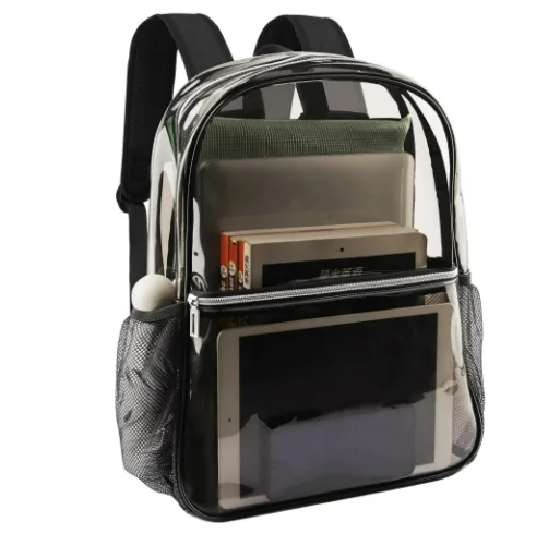 Clear Backpack Stadium Approved, Heavy Duty See Through Book Bag
