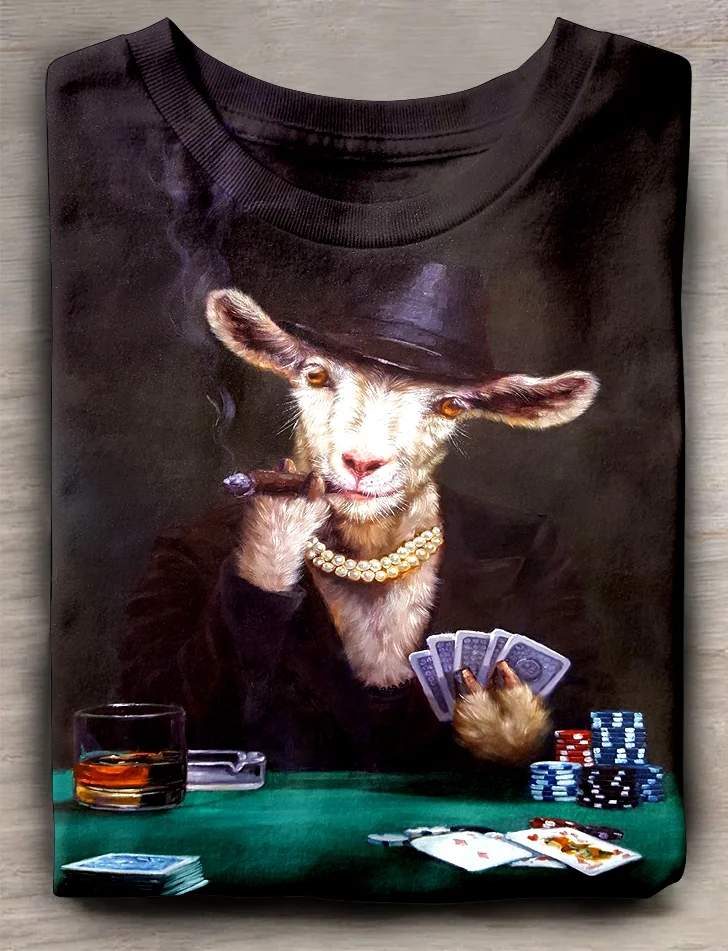 Eagerlys  Gambling Sheep T-shirt Eagerlys
