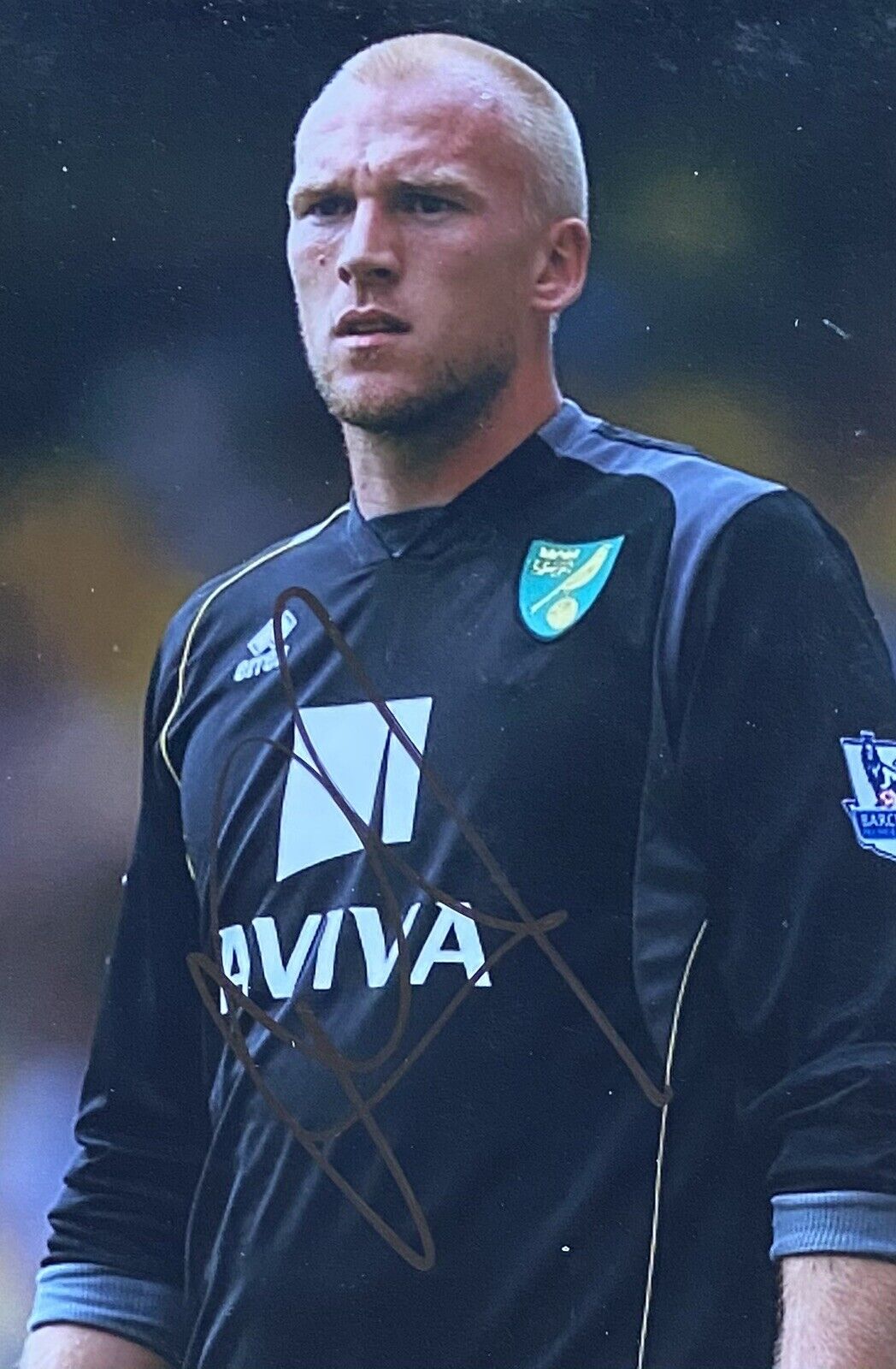 John Ruddy Genuine Hand Signed Norwich City 6X4 Photo Poster painting