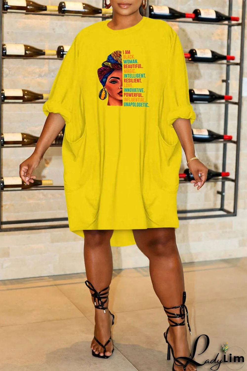 Black Casual Print Patchwork O Neck Long Sleeve Dresses