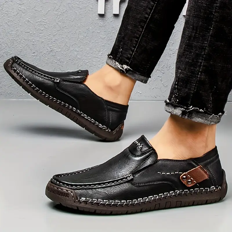 mens loafers slip on casual shoes lightweight comfortable driving walking shoes details 2