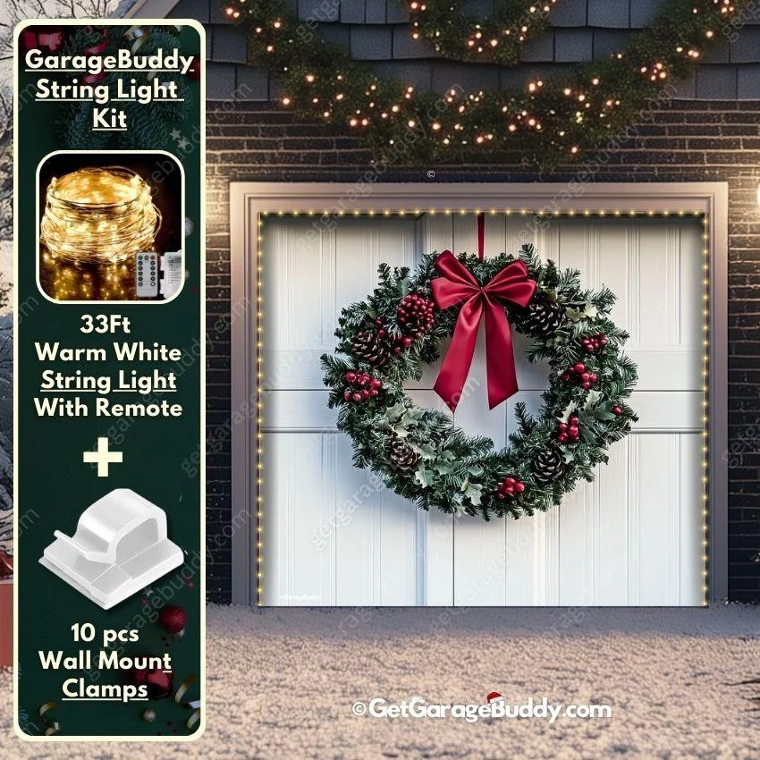 Christmas Wreath | Christmas Garage Door Cover