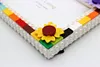 Sunflower DIY Building Block Photo Frame Kit,Creative Handmade Assembled Photo Frame Handmade Craft Gift Home Tabletop Display Decor