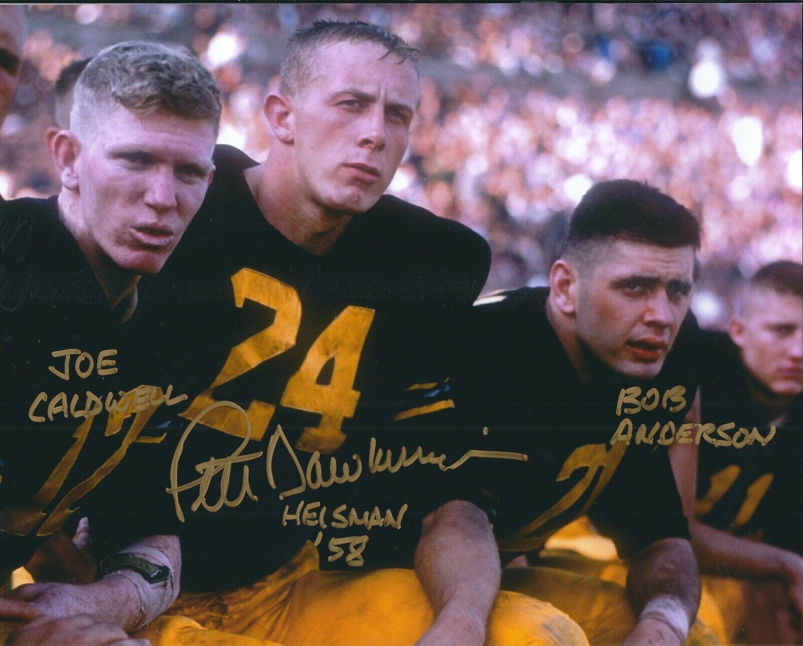 Autographed PETE DAWKINS Heisman 58 Army 8x10 Photo Poster painting - w/COA