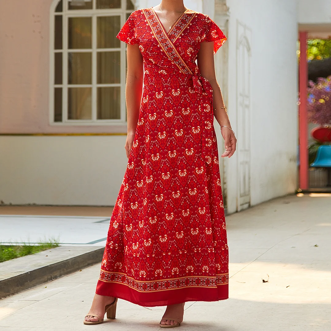 Women's Long Printed Resort Dress