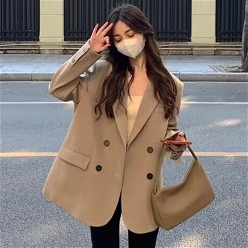Colourp Colourp Spring And Autumn Khaki Suit Jacket Female Small Fried Street New Korean Version Casual Suit Female Jacket Female