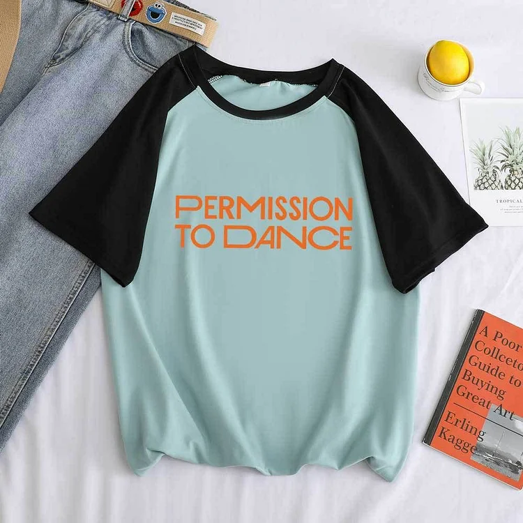 Butter Permission To Dance Print Colorblock T-shirt