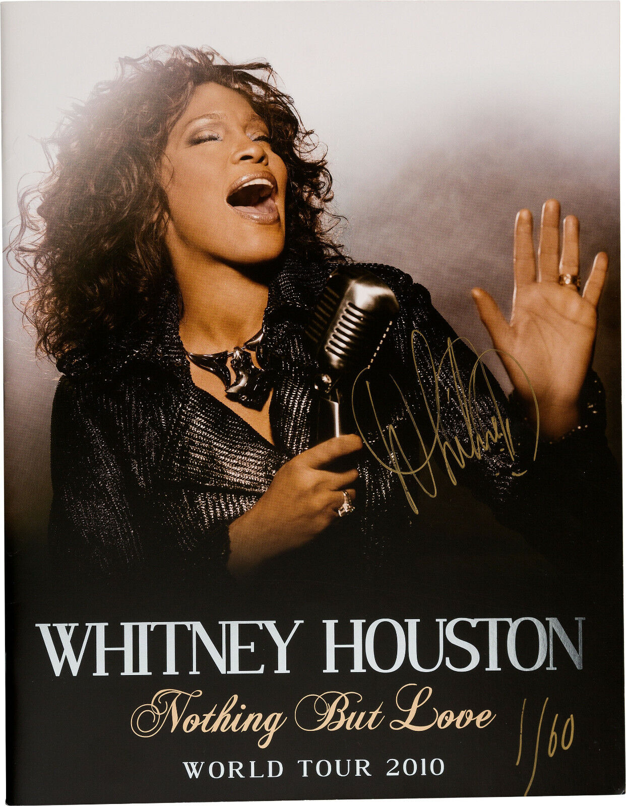 WHITNEY HOUSTON Signed '2010 Tour' Photo Poster paintinggraph - Pop Singer / Model - Preprint