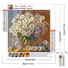 Bouquet de marguerites Full DIY 5d trous ronds diamants kits de peinture pour adultes/d&eacute;butants id&eacute;es cadeaux d&eacute;co maison peintures &agrave; points diamants 