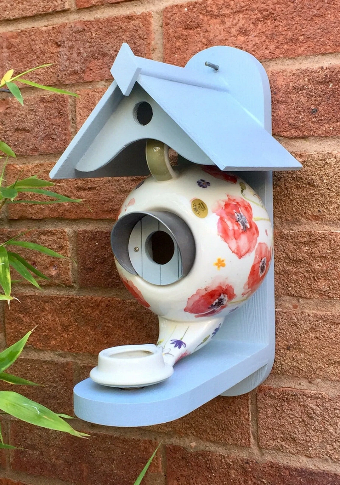 Poppy Bee Teapot Bird House or Feeder