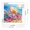 Conch Hibiscus-Crystal Rhinestone Diamond Painting