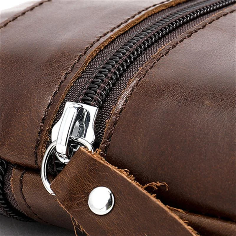 Men's Leather Shoulder Bag Retro Casual Crossbody Bag