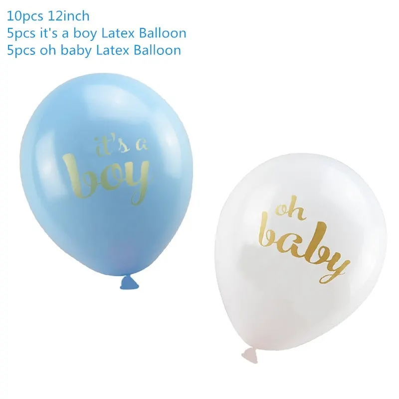 Baby Shower Boy Girl Decorations Set It's a Boy It's a Girl oh baby Balloons Gender Reveal Kids Birthday Party Baby Shower Gifts