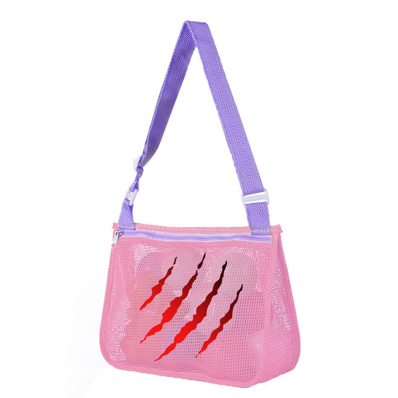 New Color Matching Children’s Toy Bag Shell Storage Bag Travel Beach Bag Hollow Transparent Beach Bag