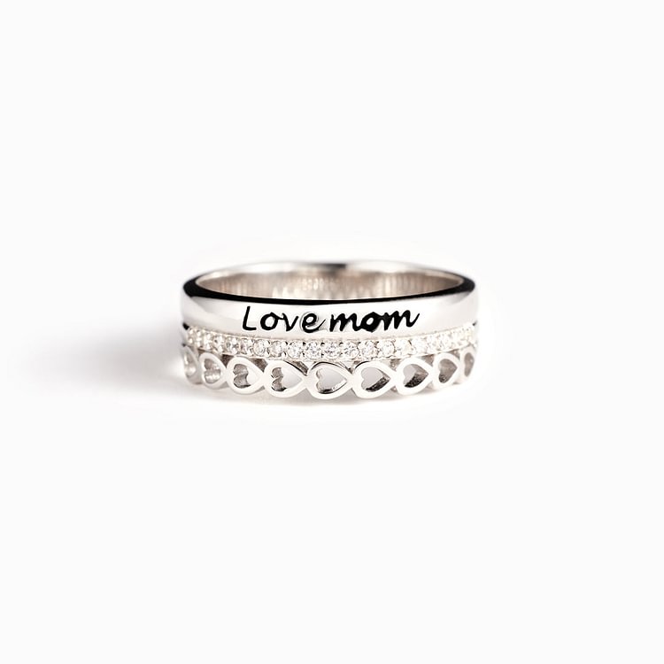 We Are Best Friends Engraving Love Mom Ring
