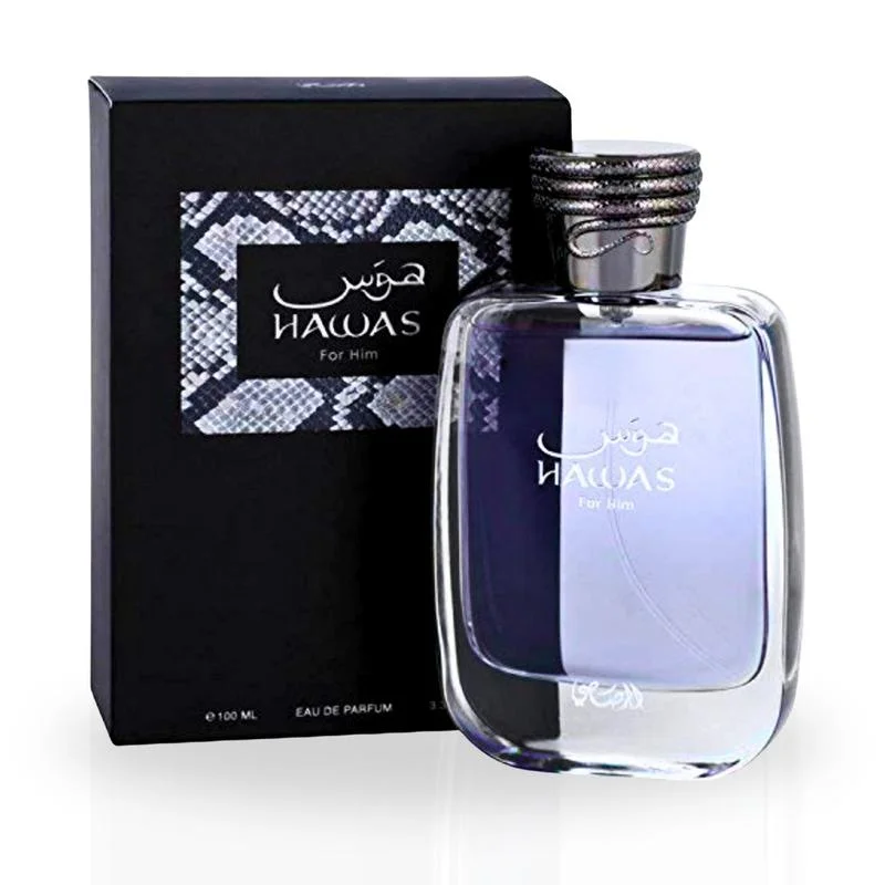 Hawas for Men Eau De Parfum Spray-100ML(3.4 oz) by Rasasi | Long Lasting, perfume formen.