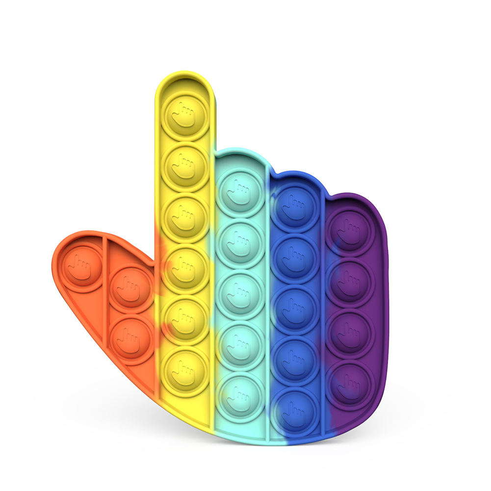 

Rainbow Finger Push Bubble Adult Children Autism Needs Stress Reliever Toys, 501 Original