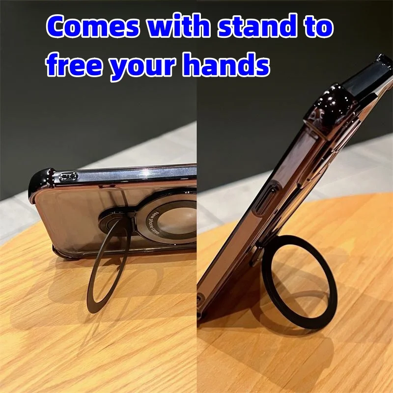 Apple Series Magnetic Exposed Bracket Anti-fall Phone Case