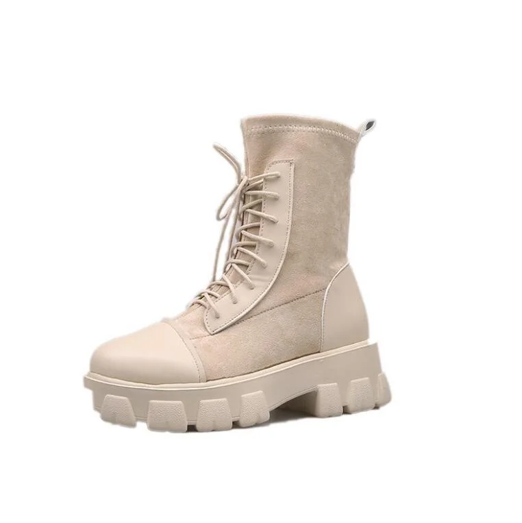 Black Sock Boots Women 2020 New Punk Gothic Shoes Ankle Boots Platform Shoes Women White Sock Boots