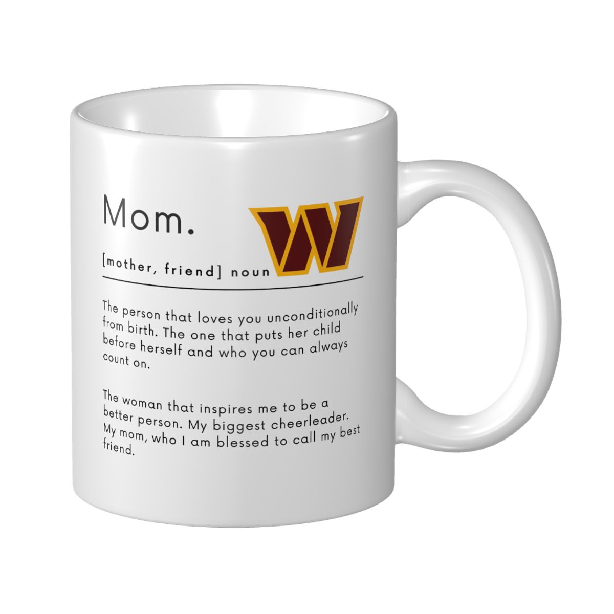 Washington Commanders Mom Dictionary Mother's Day Ceramic Mug