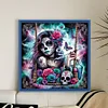 (US Only)Halloween Girl Printed Cross Stitch Kit 40x40cm DIY 11CT Embroidery Craft Set