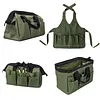 9-Piece Oxford Cloth Work Apron with Multiple Pockets Garden Tool Storage Apron for Gardening in Flower Beds Vegetable Patches