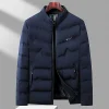 Men's Warm Duck Down Stand Collar Business Casual Down Jacket