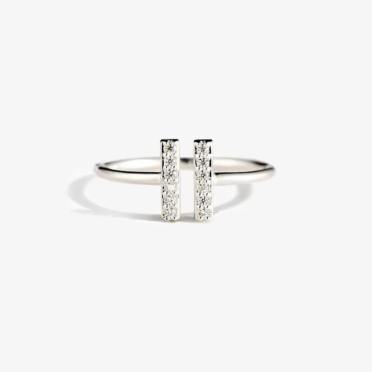 Mental Health Pause Diamond Open Ring
