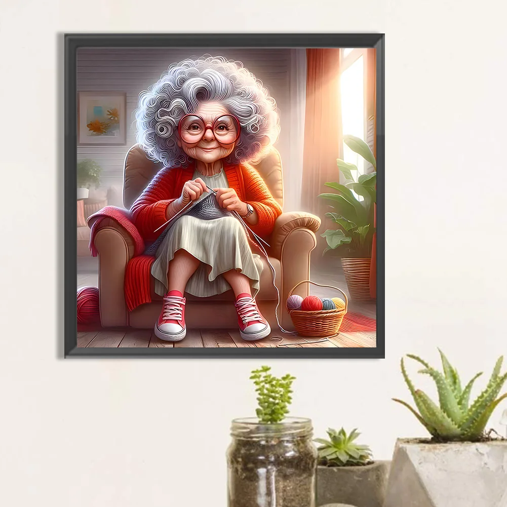 Diamond Painting - Full Round Drill - Grandma(Canvas|40*40cm)