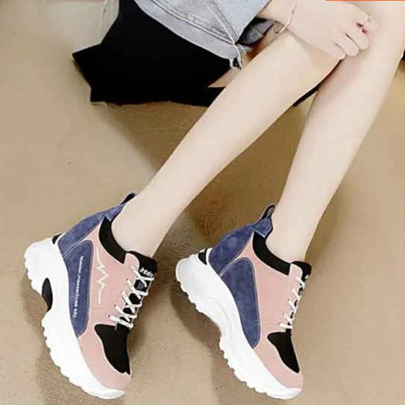 Women Vulcanize Shoes Women Sneakers Spring Autumn Fashion Ladies Causal Shoes Woman Leather Platform Shoes Female Sneakers W04