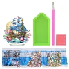 >SALE<Acrylic Special Shape Christmas Sailboat Diamond Painting Tabletop Ornaments
