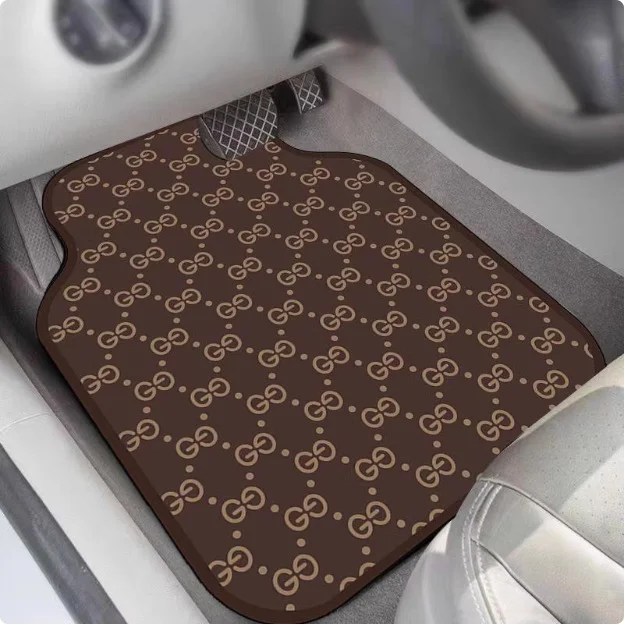 Car Foot Pads, All Seasons, Universal Dirt-Resistant And Easy-To-Maintain, Anti-Slip Mats, High-End Car Logo, Diatom Mud Foot Pads