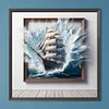 (40*40cm)Sailboat - Full Round Drill Diamond Painting