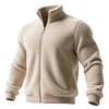 Casual And Comfortable Polar Fleece Jacket With Full Zip And Stand Collar by Inlyline