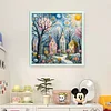 Colorful Houses-14CT Stamped Cross Stitch 40*40cm/15.75*15.75in tapestrymarket