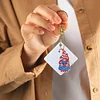6pcs Diamond Painting Key Rings Hanging Ornaments Cartoon DIY Gifts